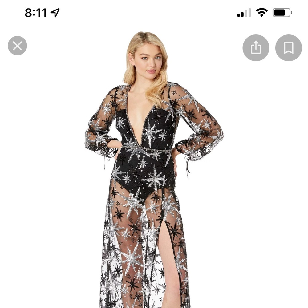 For Love & Lemons Stardust Maxi Dress Size M